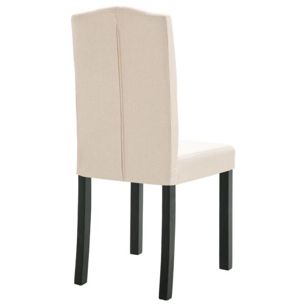 vidaXL Dining Chairs 4 pcs Cream Fabric - Image 5