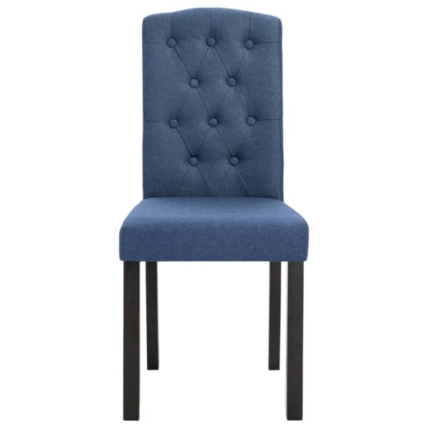 vidaXL Dining Chairs 4 pcs Blue Fabric - Image 4