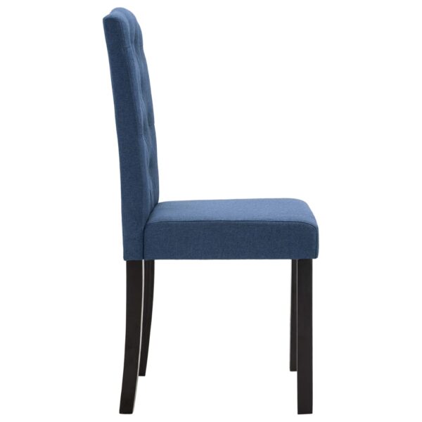 vidaXL Dining Chairs 4 pcs Blue Fabric - Image 5