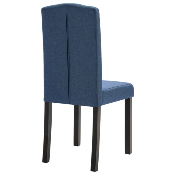 vidaXL Dining Chairs 4 pcs Blue Fabric - Image 6