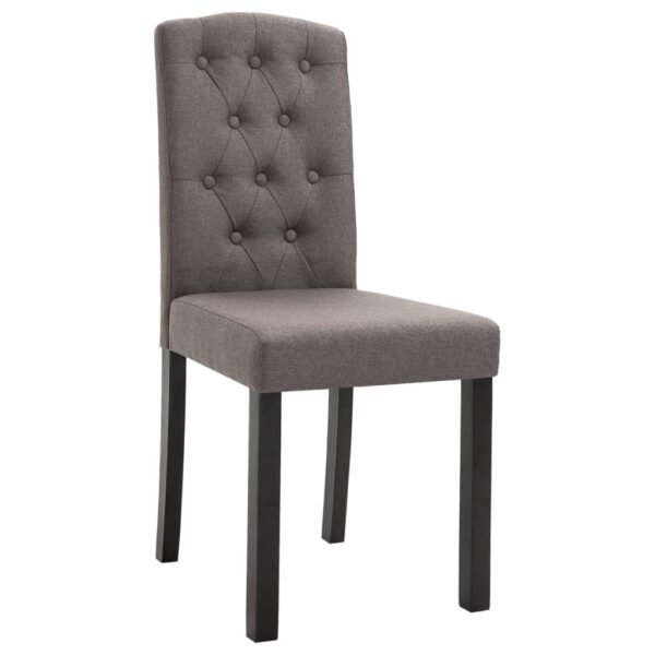 vidaXL Dining Chairs 4 pcs Taupe Fabric - Image 3