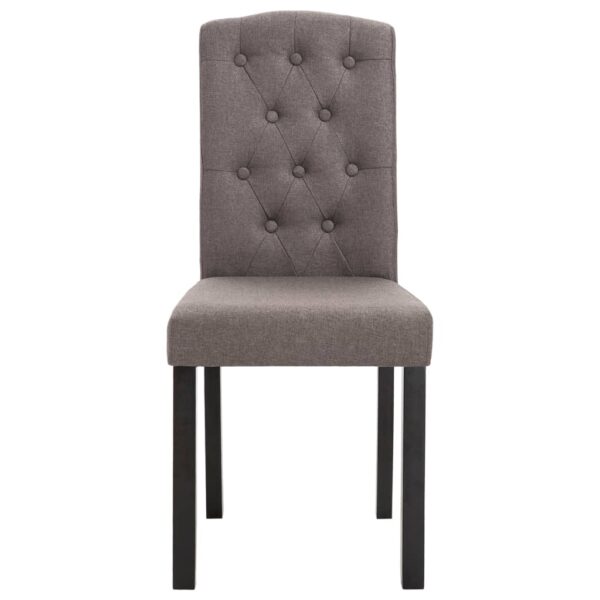 vidaXL Dining Chairs 4 pcs Taupe Fabric - Image 4