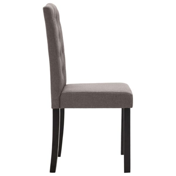 vidaXL Dining Chairs 4 pcs Taupe Fabric - Image 5