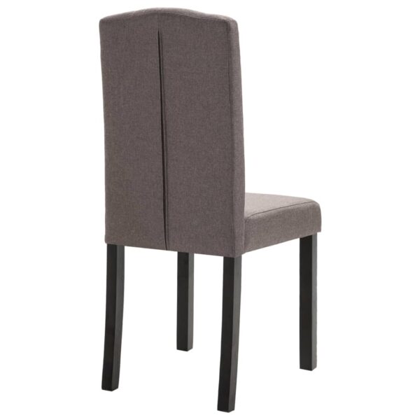 vidaXL Dining Chairs 4 pcs Taupe Fabric - Image 6