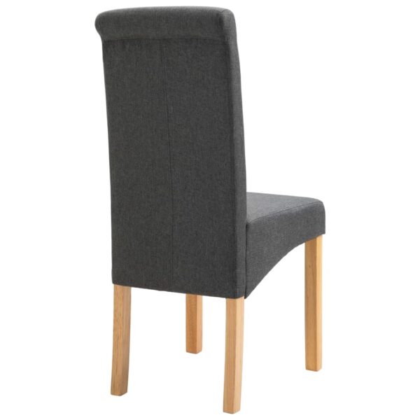 vidaXL Dining Chairs 2 pcs Gray Fabric - Image 6