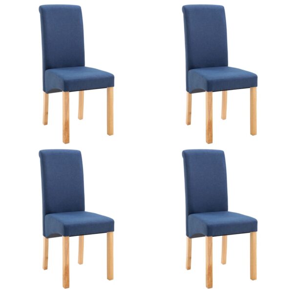 vidaXL Dining Chairs 4 pcs Blue Fabric - Image 2