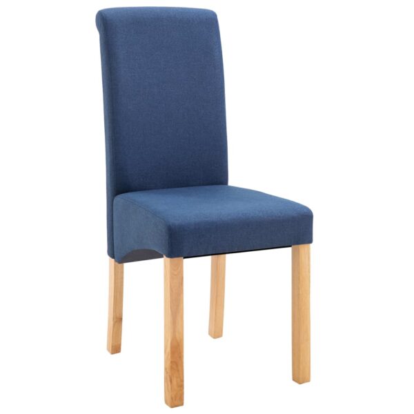 vidaXL Dining Chairs 4 pcs Blue Fabric - Image 3