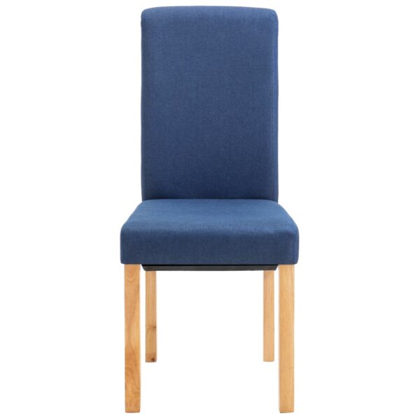 vidaXL Dining Chairs 4 pcs Blue Fabric - Image 4