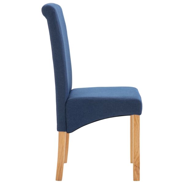 vidaXL Dining Chairs 4 pcs Blue Fabric - Image 5