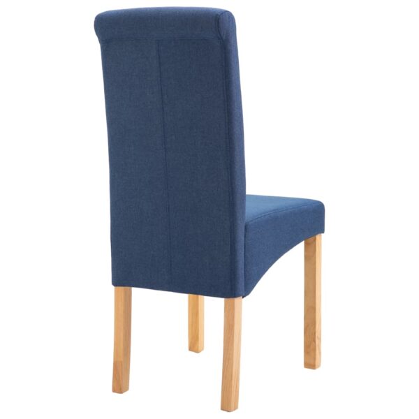 vidaXL Dining Chairs 4 pcs Blue Fabric - Image 6