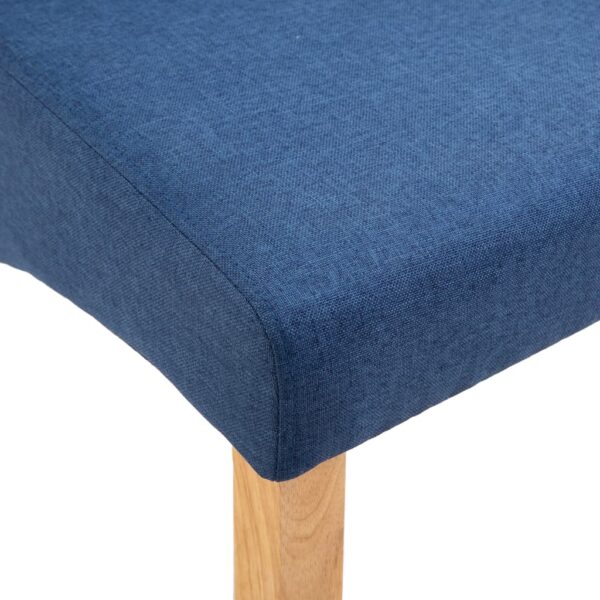 vidaXL Dining Chairs 4 pcs Blue Fabric - Image 7