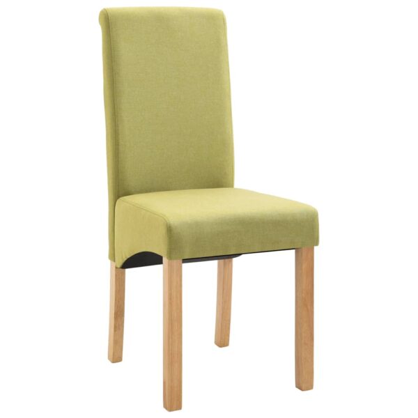 vidaXL Dining Chairs 2 pcs Green Fabric - Image 3