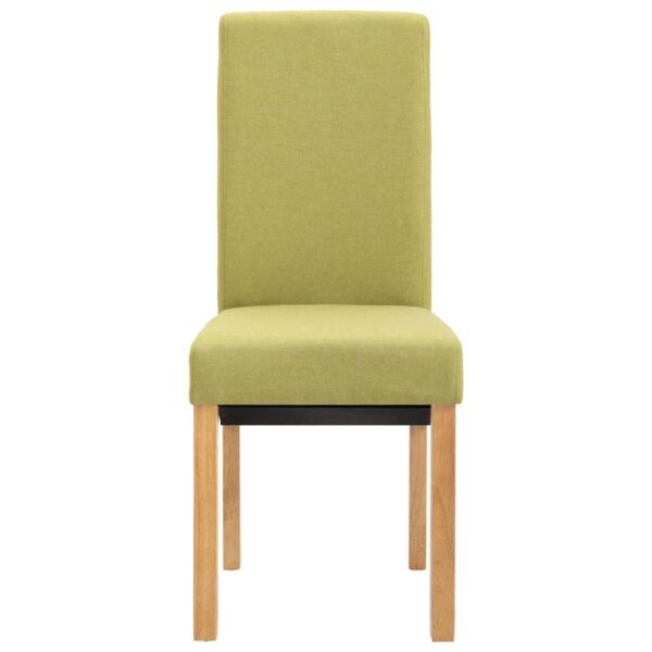 vidaXL Dining Chairs 2 pcs Green Fabric - Image 4