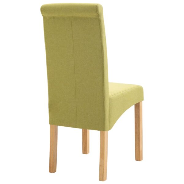 vidaXL Dining Chairs 2 pcs Green Fabric - Image 6