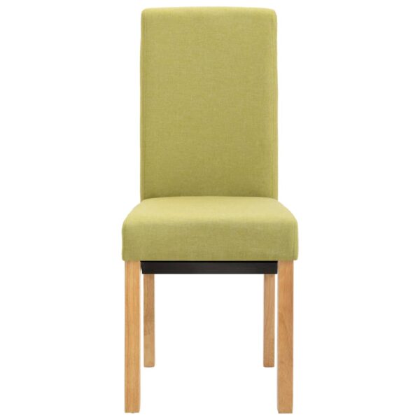 vidaXL Dining Chairs 4 pcs Green Fabric - Image 4