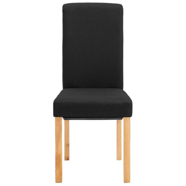 vidaXL Dining Chairs 2 pcs Black Fabric - Image 4