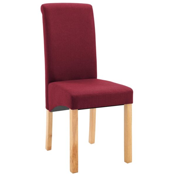 vidaXL Dining Chairs 2 pcs Red Fabric - Image 3