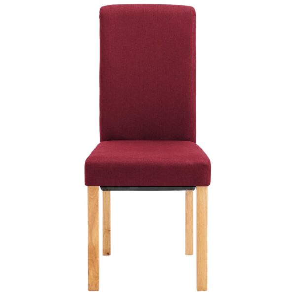 vidaXL Dining Chairs 2 pcs Red Fabric - Image 4