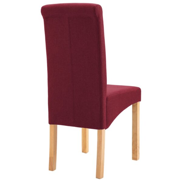 vidaXL Dining Chairs 2 pcs Red Fabric - Image 6