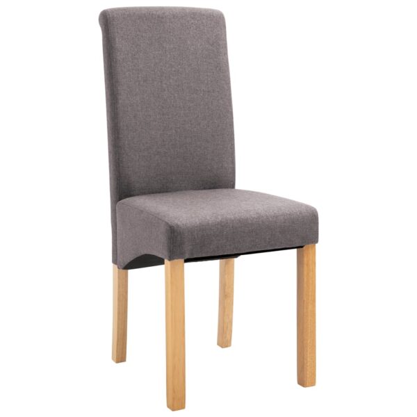 vidaXL Dining Chairs 2 pcs Taupe Fabric - Image 3