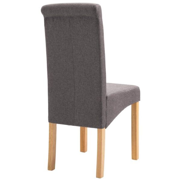 vidaXL Dining Chairs 2 pcs Taupe Fabric - Image 6