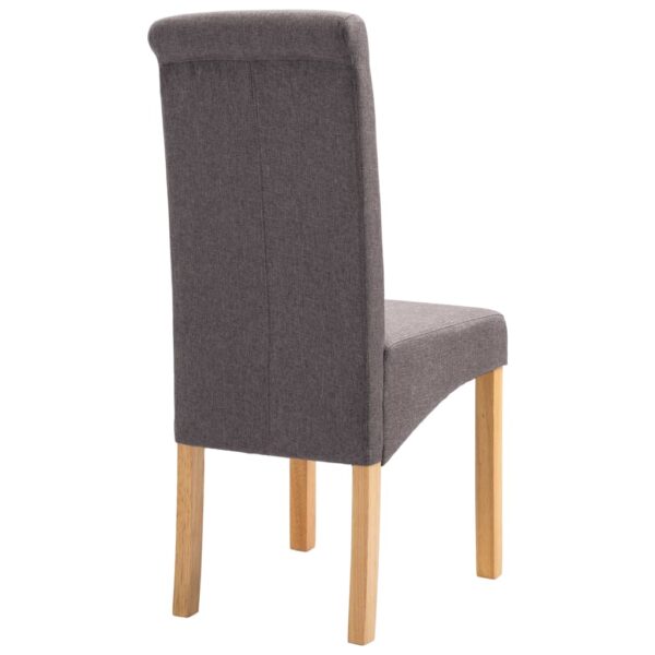 vidaXL Dining Chairs 4 pcs Taupe Fabric - Image 6