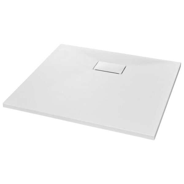 vidaXL Shower Base Tray SMC White 35.4"x31.5" - Image 2