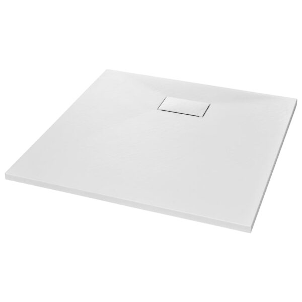 vidaXL Shower Base Tray SMC White 35.4"x35.4" - Image 2