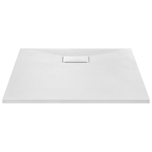 vidaXL Shower Base Tray SMC White 35.4"x35.4" - Image 3