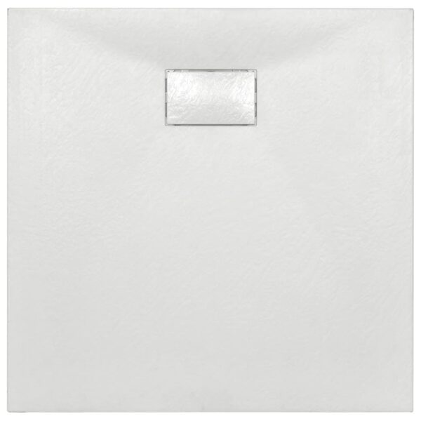 vidaXL Shower Base Tray SMC White 35.4"x35.4" - Image 4