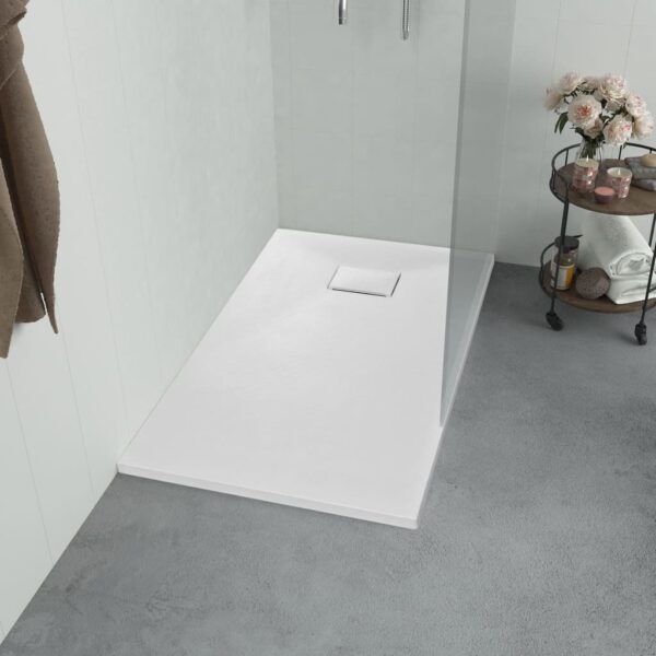 vidaXL Shower Base Tray SMC White 35.4"x35.4"