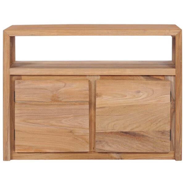 vidaXL Sideboard 31.5"x11.8"x23.6" Solid Wood Teak - Image 3