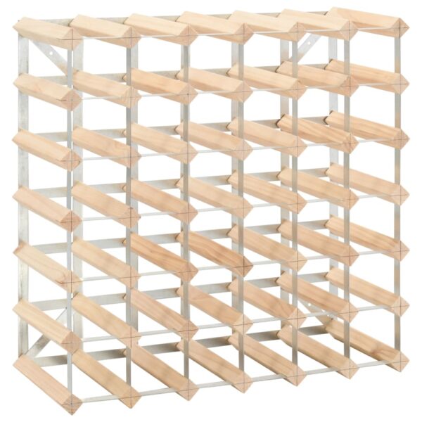 vidaXL Wine Rack for 42 Bottles Solid Pinewood - Image 2