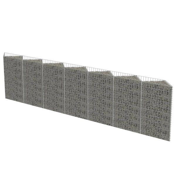 vidaXL Gabion Wall Galvanized Steel 177.2"x11.8"x39.4" - Image 2