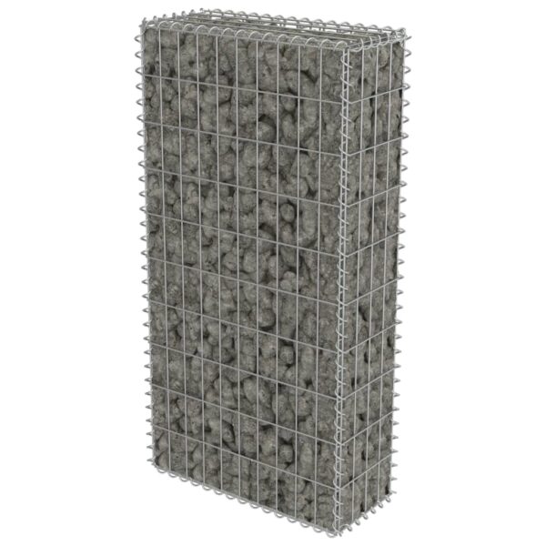 vidaXL Gabion Wall with Covers Galvanized Steel 19.7"x7.78"x39.4" - Image 2