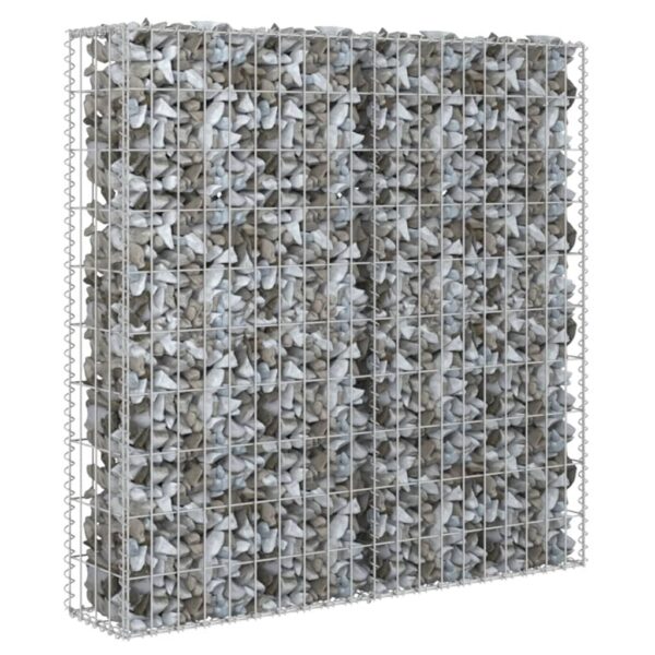 vidaXL Gabion Wall with Covers Galvanized Steel 31.5"x7.87"x39.4" - Image 2