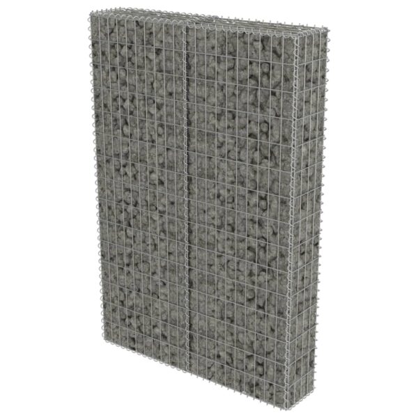 vidaXL Gabion Wall with Covers Galvanized Steel 39.4"x7.87"x59" - Image 2