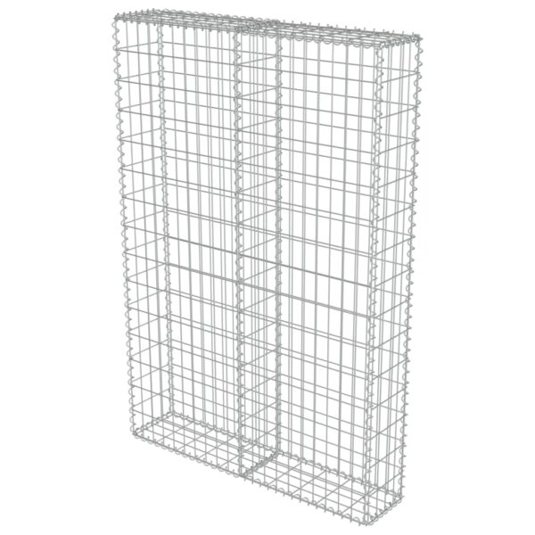 vidaXL Gabion Wall with Covers Galvanized Steel 39.4"x7.87"x59" - Image 3