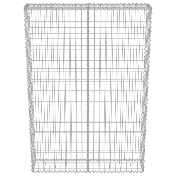 vidaXL Gabion Wall with Covers Galvanized Steel 39.4"x7.87"x59" - Image 4