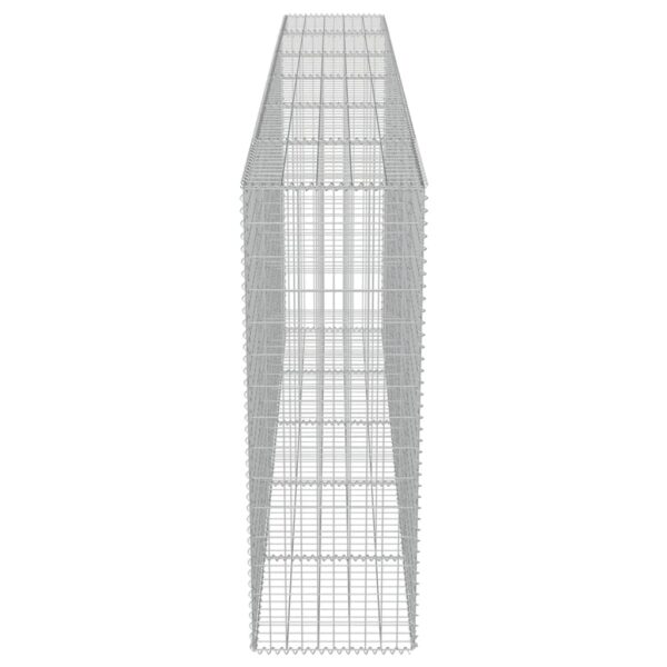 vidaXL Gabion Wall with Covers Galvanized Steel 118"x19.7"x59" - Image 5