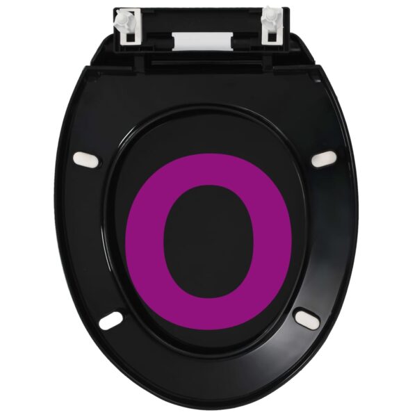 vidaXL Soft-close Toilet Seat with Quick-release Design Black - Image 8