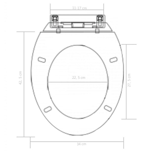 vidaXL Soft-close Toilet Seat with Quick-release Design Black - Image 9