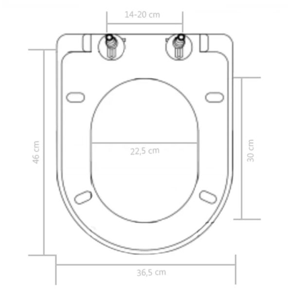 vidaXL Soft-close Toilet Seat with Quick-release Design Black - Image 9