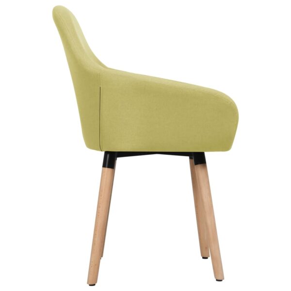 vidaXL Dining Chairs 2 pcs Green Fabric - Image 3