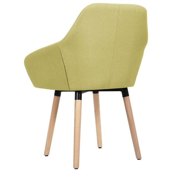 vidaXL Dining Chairs 2 pcs Green Fabric - Image 4