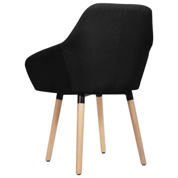 vidaXL Dining Chairs 2 pcs Black Fabric - Image 3