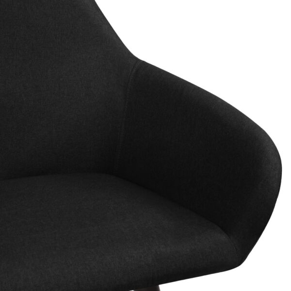 vidaXL Dining Chairs 2 pcs Black Fabric - Image 5