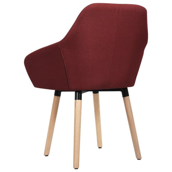 vidaXL Dining Chairs 2 pcs Wine Red Fabric - Image 4