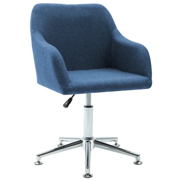 vidaXL Swivel Dining Chair Blue Fabric