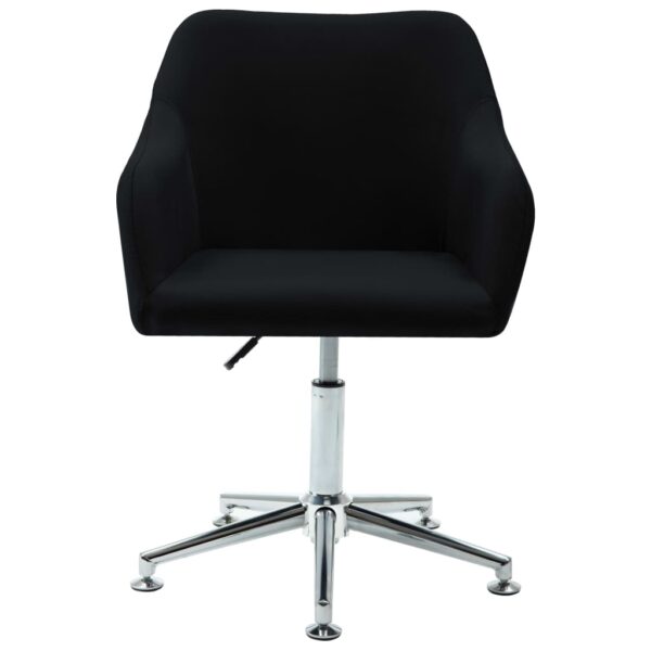 vidaXL Swivel Dining Chair Black Fabric - Image 2